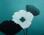 Ornamental Poppies in Teal