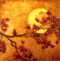 Plum blossom on gold
