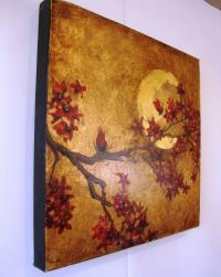 Plum blossom on gold