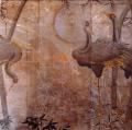 silver cranes triptych print