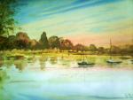 Scene with boats by Gwen Anderson
