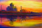 The Taj Mahal at Sunset