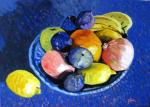 Fruit in Blue Bowl