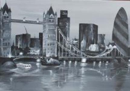 Gherkin and Tower bridge 'London '
