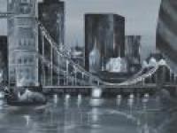 Gherkin and Tower bridge 'London '