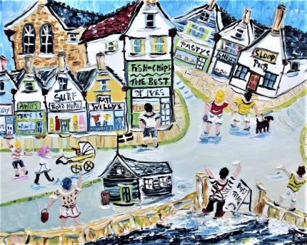 FISH AND CHIPS DAY IN ST IVES CORNWALL