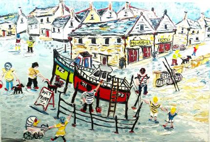 BOATS REPAIRS DAY IN MOUSEHOLE